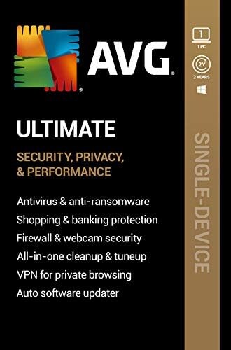 AVG Ultimate 2024 | Antivirus+Cleaner+VPN | 1 PC, 2 Year Sub