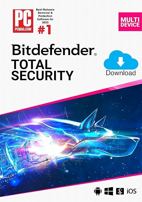 Bitdefender Total Security - 5 Devices | 2 year Subscription | PC/Mac | Activation Code by email