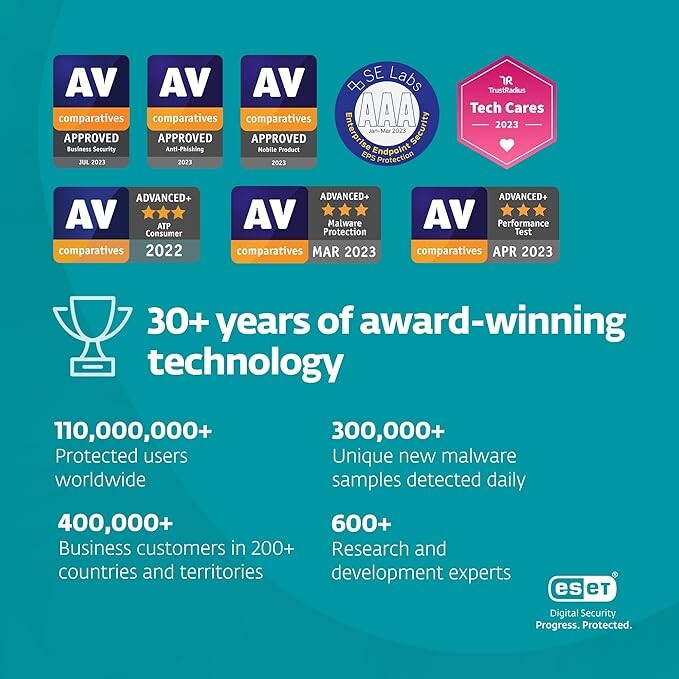 ESET Home Security Essential | Antivirus | 2025 Edition | 3 Devices | 1 Year | Parental Control | Privacy | IOT Protection | Ransomware | Digital Download [PC/Mac/Android]