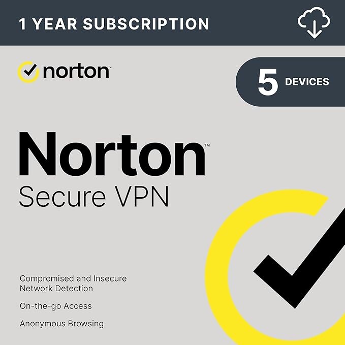 Norton Secure VPN for up to 5 Devices (Download)