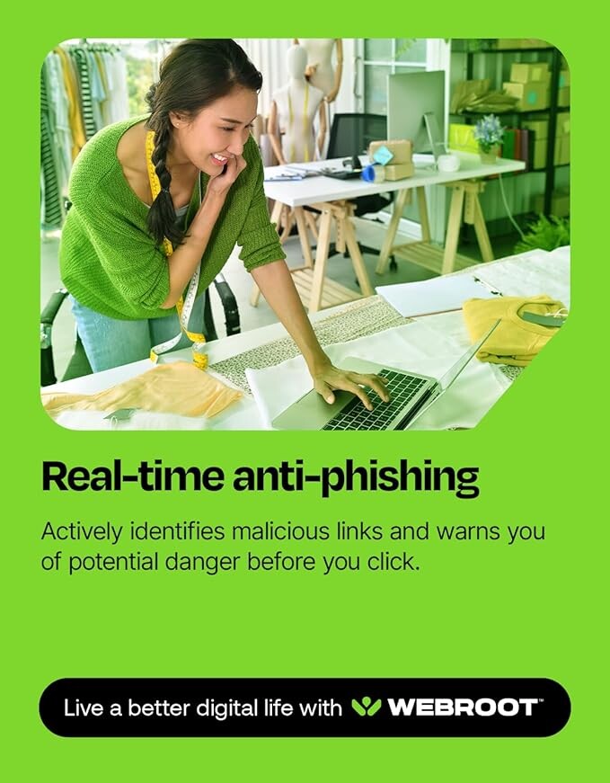 Webroot Internet Security Complete | Antivirus Software 2025 | 5 Device | 2 Year Download for PC/Mac/Chromebook/Android/IOS + Password Manager, Performance Optimizer & Cloud Backup