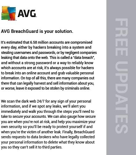 AVG BreachGuard 2021 | Online Privacy and Security | 1 PC, 1 Year [Download]